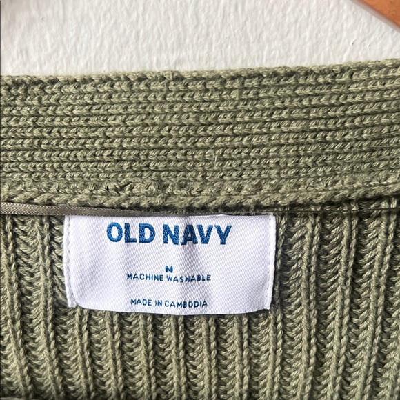 Old Navy Olive Cardigan Sweater - Picture 2 of 6